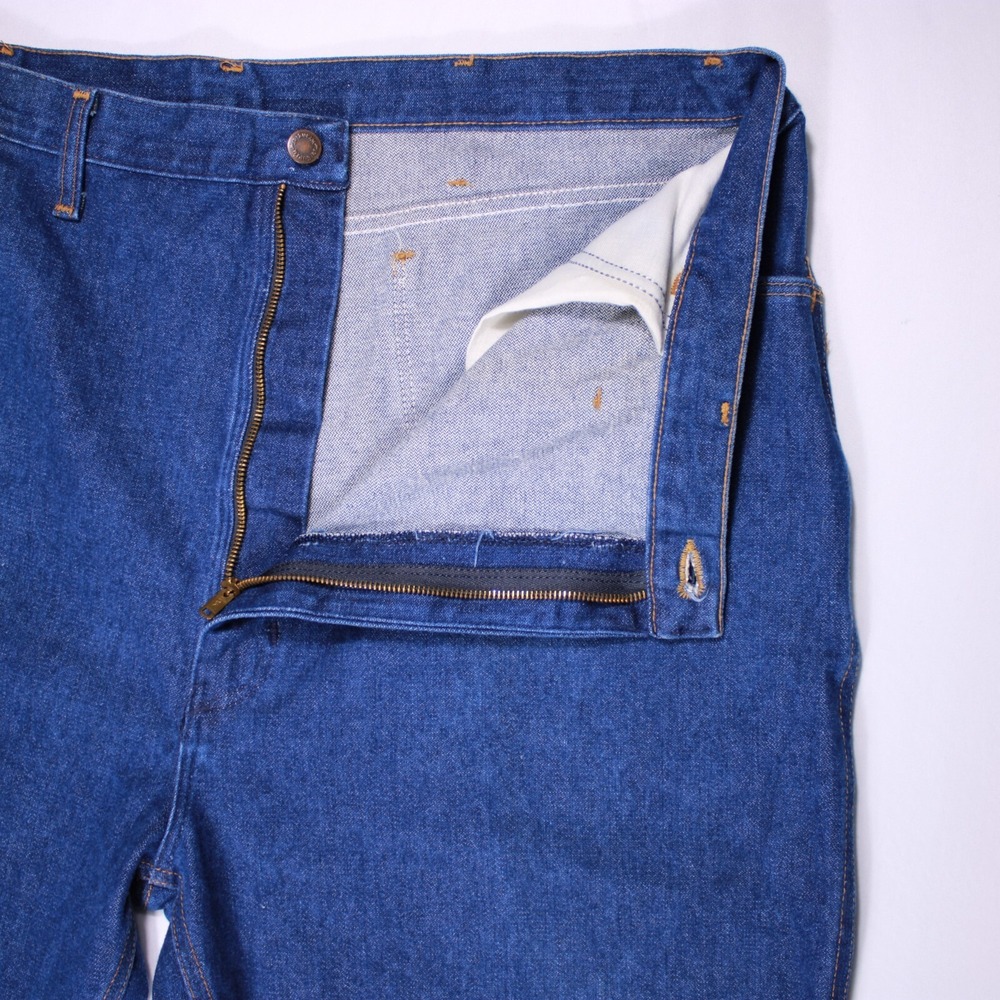 Vintage 70s-80s Wrangler Brand Jeans‎ Mens 44 Blue Regular Classic-41.5x24.5 - Picture 8 of 16